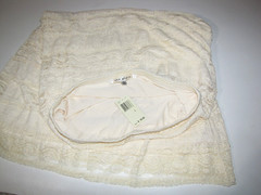 NWT Y2K MAX Studio cream Cupcake-Lace Straight Maxi Skirt Lined Stretch Wm. M/L