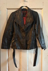 Vintage 1970’s P.B.D. Brown Leather Tie Jacket – Small (7)