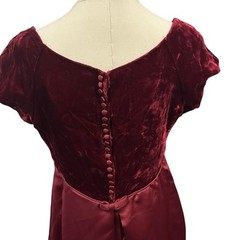 Alfred Angelo Vintage Wine Velvet Satin Prom Gown Dress Small Formal