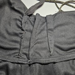 Vintage Filigree Ltd Collection Womens Mini Dress Black Gold Sparkles Pleated