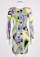 EMILIO PUCCI c.1960’s Signature Print “Coppola e Toppo” Belt Sheath Dress