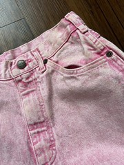 Vintage 90s Lee Pink Faded Country Acid Wash High Rise Mom Jeans Sz 7 Medium USA