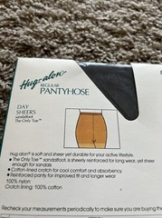 LOT Sears Hug-alon AVERAGE Sandalfoot The Only Toe Nylon Pantyhose OFF BLACK A25