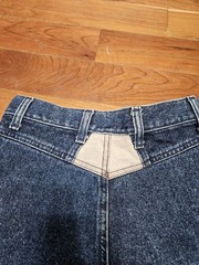Vintage Wrangler Womens High Waist Bareback Denim Jeans Sz 3/4
