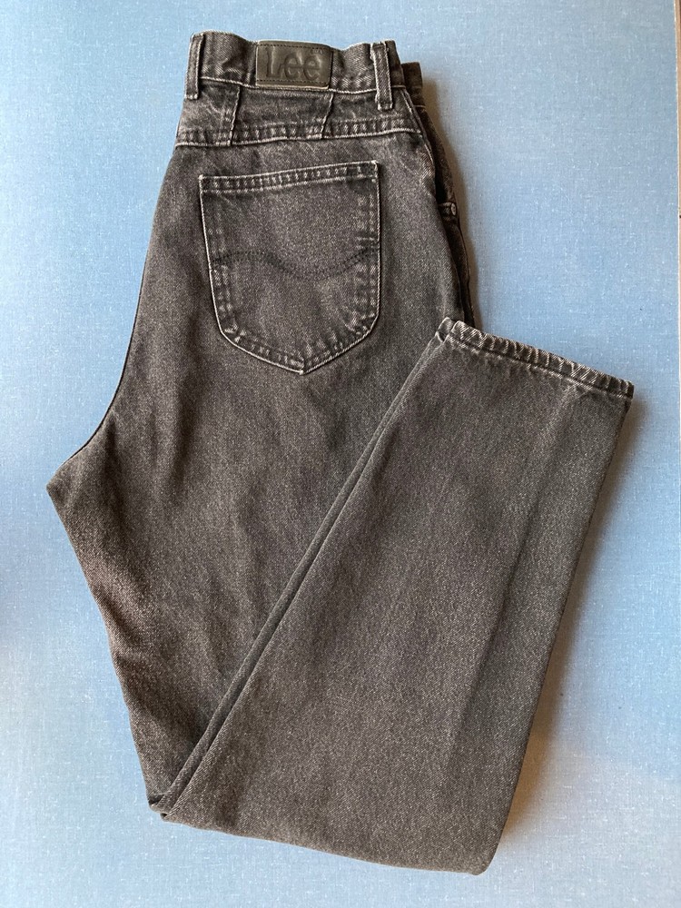 Vintage 90s Denim High Waist Jeans, Black, Medium, 31″ Waist