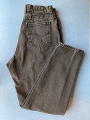 Vintage 90s Denim High Waist Jeans, Black, Medium, 31″ Waist