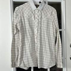 Vintage Kenny Rogers Western Collection Karman Plaid Pearl Snap Shirt Size 13/14