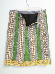 Vintage 60s Handmade Novelty Print Skirt Womens S Mod Floral Boho Cottage
