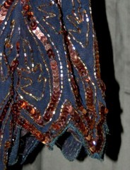 Vintage! SHALIMAR FASHION Copper Beaded Sequined Lined Top ~ Holidays ~ Size M