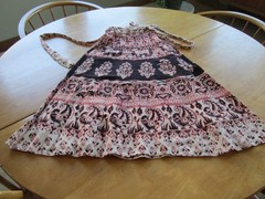 1970s Hippie boho INDIA Hand Blocked Wrap Skirt Paisley,Peacocks ,Symbols ethnic