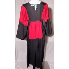 Vintage Hand Made By Nelly Embroidered Mexican Caftan Kaftan Dress Tunic