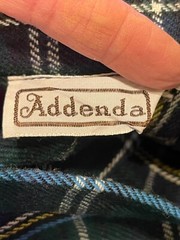 Vintage Addenda Tartan Green A-line High Waisted Wool Skirt 22.5″ Waist