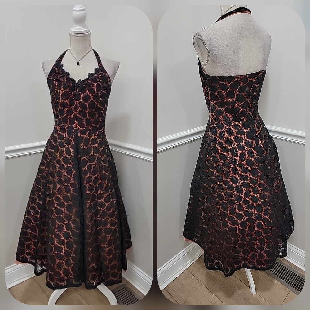 VTG 1950s Mid-Century Pink Chiffon/Cupcake Prom Party Dress