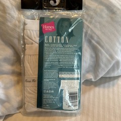 2003 Hanes Her Way White Cotton Bikini Underwear Panties Womens 8 Vtg NEW 3-Pack