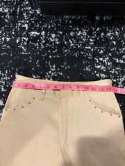 Deadstock Vintage 1970s H Bar C Studded Western 2 Piece Outfit Pant Suit Set Tan