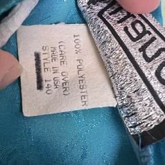 VTG 80s Nuance Sz Medium Satin Teal Blue Draped Pockets Formal Blouson Dress