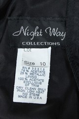 NWT Night Way Prom Dress Sz M 90s Long Sleeveless Black Gold Sparkly Lace Gown