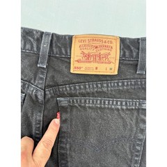 VTG Levis 550 Relaxed Fit Tapered Leg Black Jeans Made in USA 90s Size 11 MED