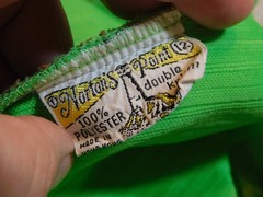 VTG GOGO SHORTS MOD BRIGHT GREEN SNAP FRONT TEXTURED POLY 60’s 70’s WOMENS 9 10