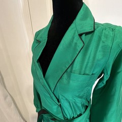 💥Modern Couture~VTG💚💯Silk Modern Dress Cocktail/Resort/Work/Y2K/Statement EUC