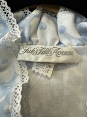 vintage dress Saks Fifth Avenue floral house dress maxi Blue cottage ruffle 70s