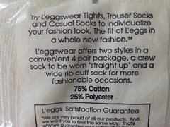 L’eggsWear Basic Sox 2 Cuffed & 2 Crew Socks, One Size, USA, Leggs Wear Sox