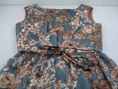 Women’s S M Vtg 1960’s Edward Abbott 100% Silk Cocktail Dress Sleeveless Belted