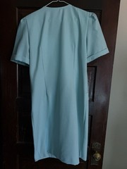 Vintage Tabby Retro 80s 90s Dress Light Teal 14P