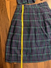 Vintage 1980s Koret 2-piece Skirt Blouse Set Vibrant Colorful Geometric Print