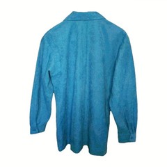 VTG Serbin PetiteM Turquoise Western Glam Studded Blouse USA Santa Fe Rodeo Boho