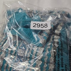 Vintage Fayes Creation Patio Fashions Turquoise Silver Rickrack Skirt Set 2958