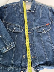 Vintage 80s Jean Jacket Bonjour Jeans Blue Denim Women Large Retro 1980s