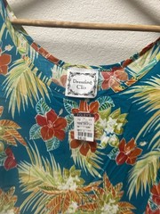 Vintage Dressing Clio Hawaiian Luau Maxi Dress Hibiscus Pineapple Sz M NWT