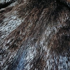 0713 Genuine Real beaver nutria Fur Long Coat Vintage Women Brown L