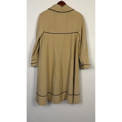 Joseph Stein Muriel Reade Vintage Coat Tan Black Piping Size M ILGWU 60s Mod