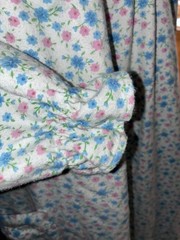 Sears Vintage Nightgown Warm Flannel 12 14 White Pink Blue Tiny Flowers Vintage
