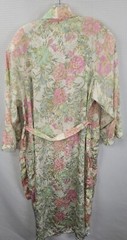 Vintage Jo Intimates Polyester Satin Floral Shimmery Wrap Robe Size Medium