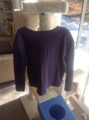 Vintage Max Studio Basics Purple l/s cotton top , small