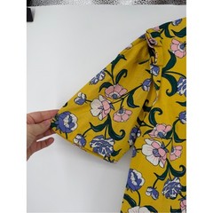 MoonRiver Whimical Cottagecore Retro Romantic Yellow Floral Mini Dress SzS