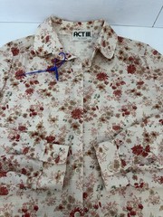 VTG Act III Womans Floral Dacron Polyester Blouse Secretary Top Cottage READ