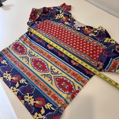 Adrienne Vittadini 2 Pc Skirt Shirt Small Colorful Vtg Boho Hippie Artsy Festiva