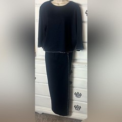 Lennie For Nina Leonard Navy Sweater Maxi Skirt Set, Women’s Size M