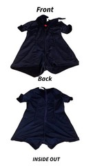 VINTAGE CIRCA 1970’S BEACH PARTY BLUE TERRY CLOTH ROMPER SIZE M