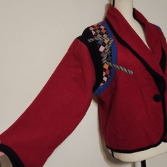 Vintage Canvasbacks Lutton & Horsfield Wool Retro Patchwork Jacket SZ S/M
