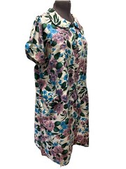 1960s MCM Vintage Ralston Dress Size 14 Pure Silk Floral Mad Men Pockets Mod