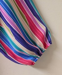 Vintage 80’s Diane Freis Georgette Hot Pink Tassels Blouse Drawstring M