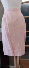 Vintage 80s Skirt Set Pretty In Pink Peplum Belt Bow Puff Sleeve Pantagis Sz 12P