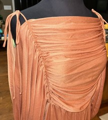 Vintage Joy Stevens California Women’s Coral Champagne Formal Dress Size 9/10