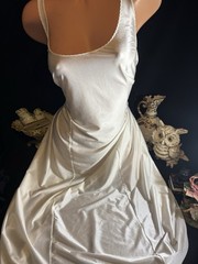 VTG SILKY SATIN SHINY NYLON SPANDEX FULL 80S NIGHTGOWN SCARCE
