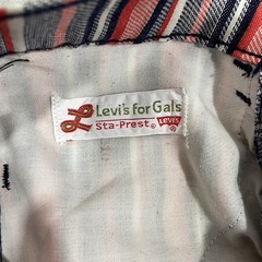 Vtg 70s Levis For Gals Big E Sta-Prest Striped Bell Bottom Pants Pink 26×30